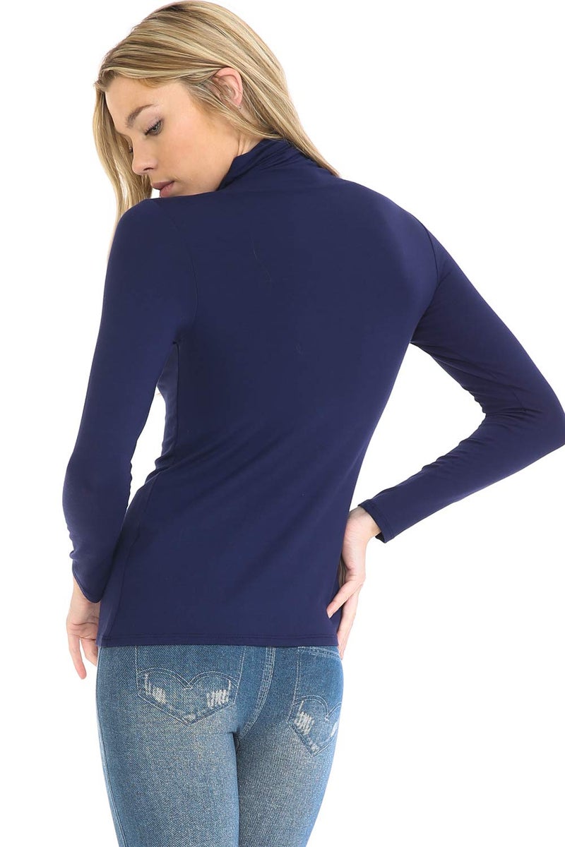 MINEFREE Women's Lightweight Long Sleeve Turtleneck Top Pullover Sweater ESTATEBLUE 3XL - Image 4